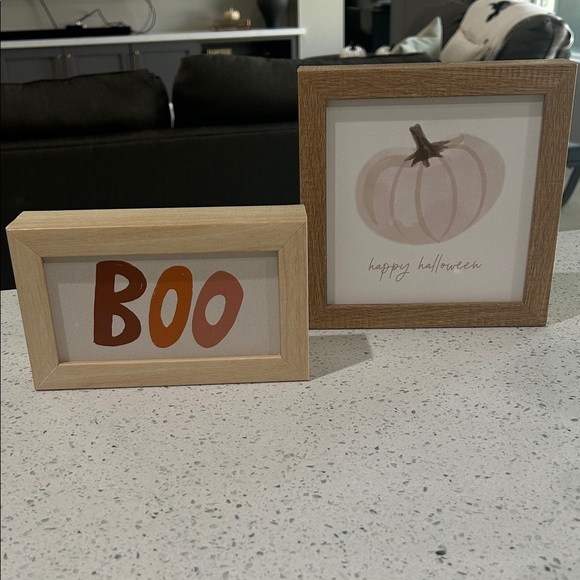 Festive Halloween Picture Frame Set - Orange and Brown - Picture 1 of 1